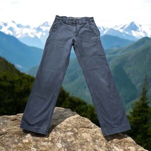 Duluth Flex Fire Hose Men Relaxed Fit Pants 32 x 34 Navy Blue Abrasion Resistant